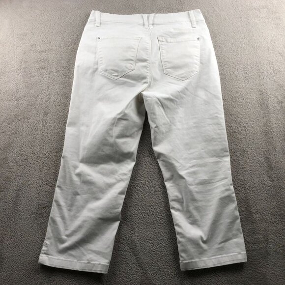 Curve Appeal Womens Pants Size 4/27Wide Leg White Ankle Casual Classic Cropped - Picture 14 of 14